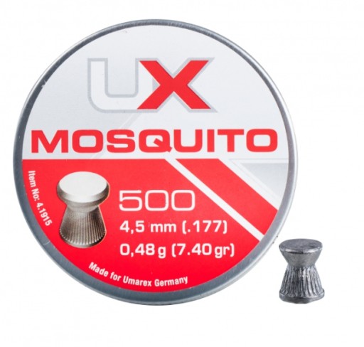 4,5 mm UMAREX pelety proti komárom, ploché, vrúbkované