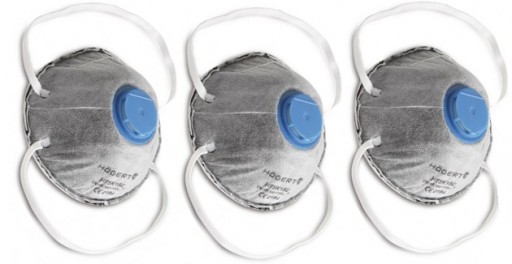 Protiprachová maska s ventilom FFP1, 3 kusy