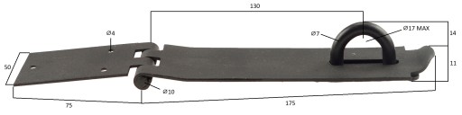 VRECKO S UZAVORENÍM NA VISNÝ ZÁMOK 250x50mm ČIERNA PL
