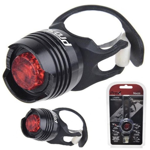 PROX NAOS ZADNÁ LAMPA 1-LED ČIERNA + BATÉRIE