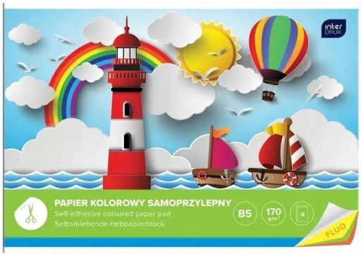 FAREBNÉ KARTY, BLOK NA VÝTVARNÉ PRÁCE, NÁLEPKA