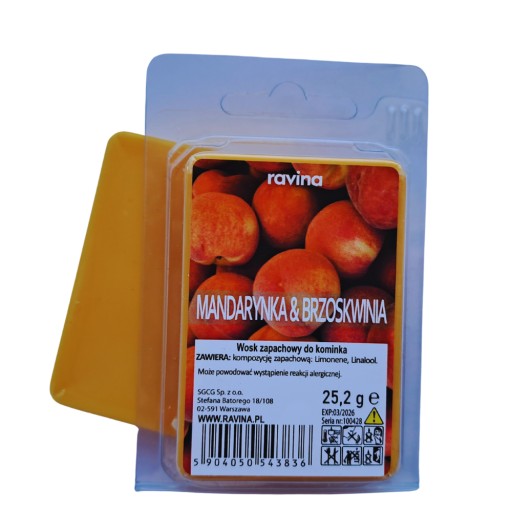 Mandarínka a broskyňa VONNÁ VOSKOVÁ VÔŇA DO OVOCIA KRBU