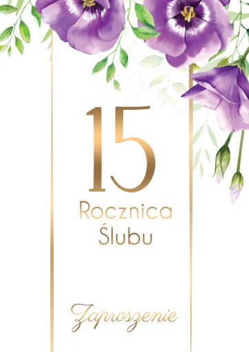 POZVÁNKA NA VÝROČIE SVADBY - Fialová svadba