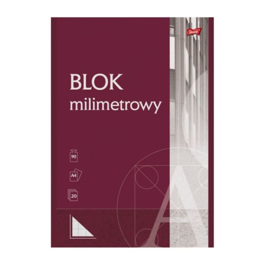 A4 milimetrový blok 20 listov UNIPAP