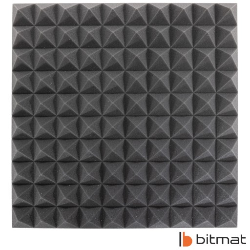3D NÁSTENNÁ DEKORÁCIA PYRAMÍDA Štvorcová dekorácia šedé svetelné boxy do štúdiovej miestnosti
