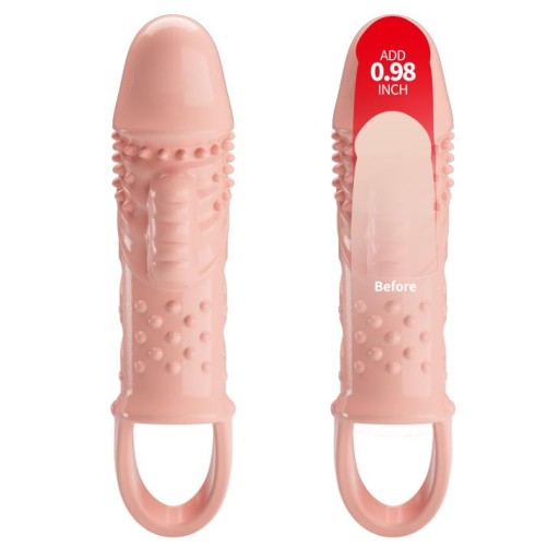 Návlek na zahusťovanie penisu so sexuálnymi vibráciami
