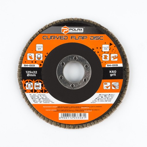 Brúsny lamelový kotúč na brúsenie 125 Х 22 mm P60 Polax