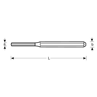 Dierovač 4 mm x 125 mm s rukoväťou BAHCO