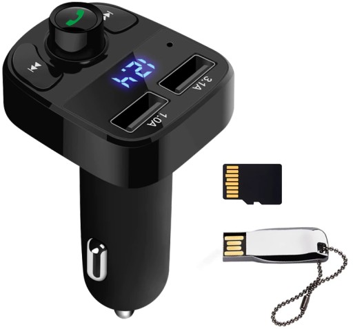 BLUETOOTH FM VYSIELAČ MP3 NABÍJAČKA PREHRÁVAČ 2X USB AUDIO BT