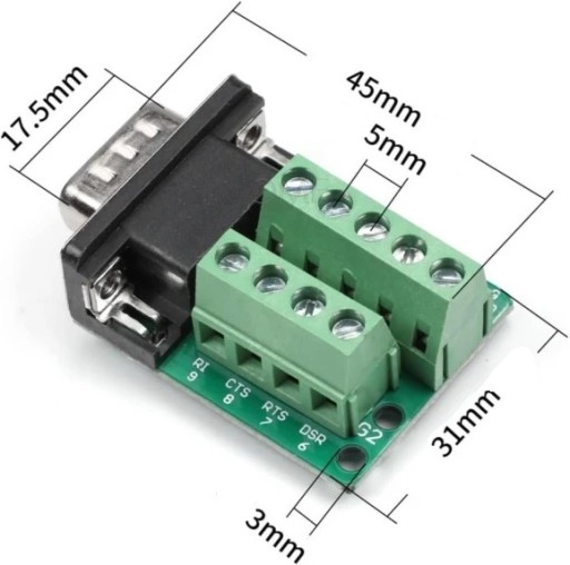 SAMSKÝ ADAPTÉR DB9-G2 RS232 REDUCER 9 PIN PREVODNÍK D-SUB