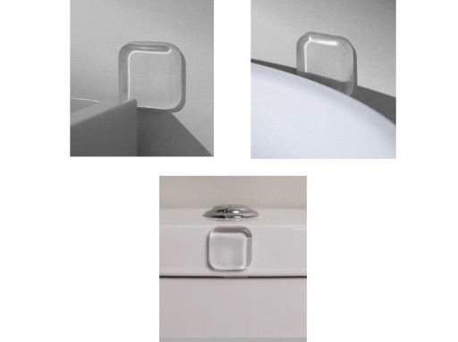 NÁRAZNÍK KĽÚČKY DVERÍ, SAMOLEPIACI NA STENY, TRANSPARENTNÝ, 4*4cm, 6ks