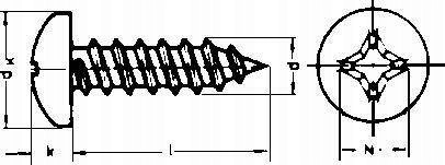 Skrutky do plechu DIN 7981 C, pozinkované PH 4,2x13mm, 100 ks.