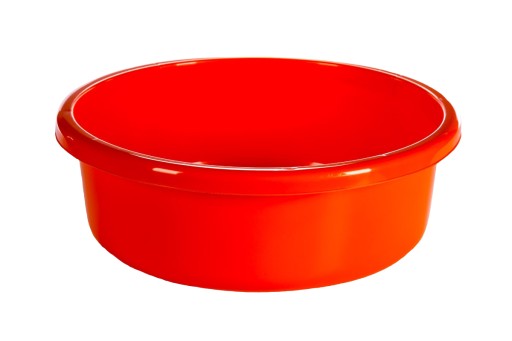 Plastová misa 9 l 36 cm. ČERVENÝ okrúhly HLBOKÝ SILNÝ CERTIFIKÁT VYROBENÝ V POĽSKU