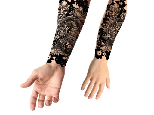 Halloweenske tetovanie draka na predlaktí