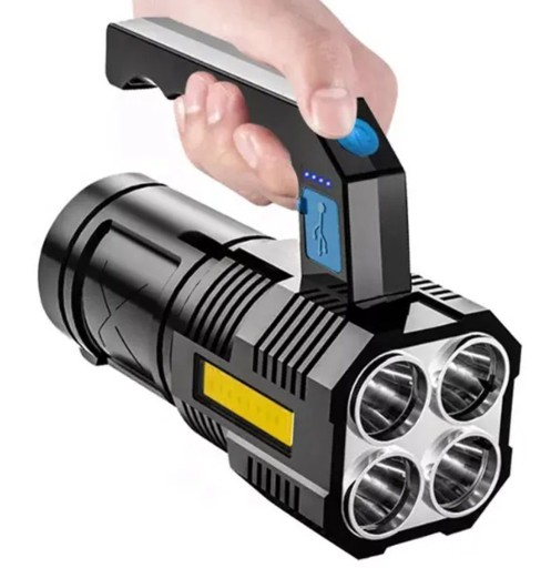 LED BATERKA SVETLOMET NABÍJAČNÝ 5 LED USB + BOČNÁ LAMPA