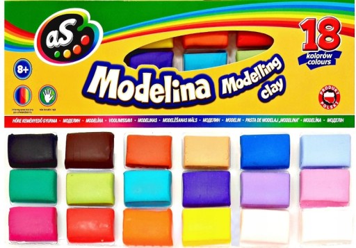 ASTRA modelovacia hmota AS 18 farieb x 11g POĽSKÝ výrobok