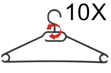 Vešiak na šaty S OTOČNÝM HÁČKOM 10 ks. Index 997051