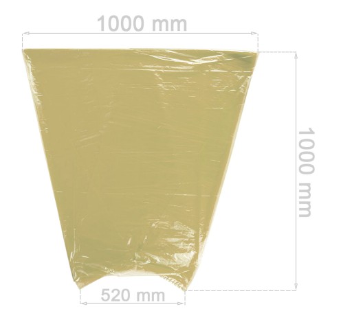 Vrecia na hrubé žlté LDPE pneumatiky, 10 kusov