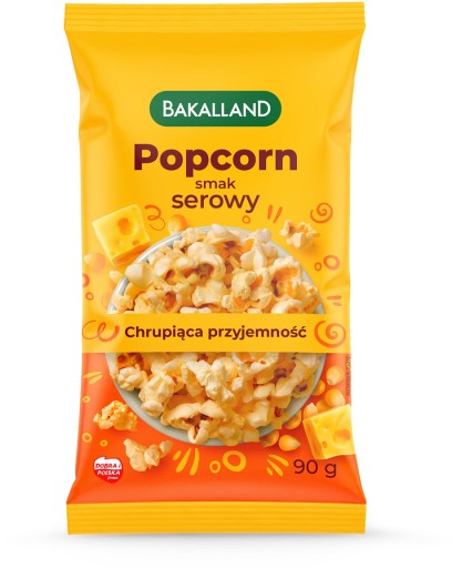 Bakalland syr popcorn do mikrovlnky 90g, lahodný snack