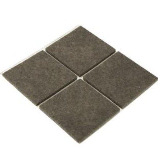 Nábytková plsť R štvorec HNEDÁ 45x45 (blister 4 ks)