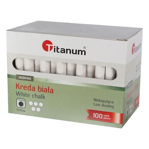 Biela chodníková krieda, 100 ks. okrúhly