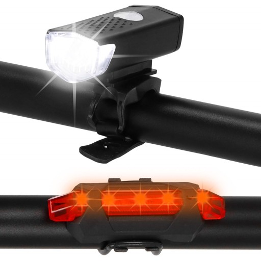 LED BICYKLOVÉ SVETLO PREDNÉ PRE USB STRONG ZADNÝ SET SVETLO NA RIADITEĽKY