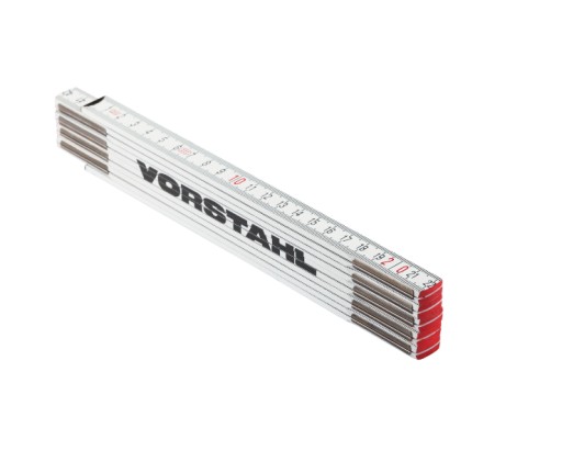 Drevená skladacia miera biela 1m-VORSTAHL