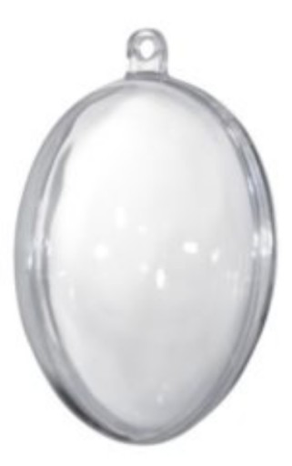 Vajíčka Akrylové vajíčko otvárateľné plastové priehľadné DIY 8cm 5ks.