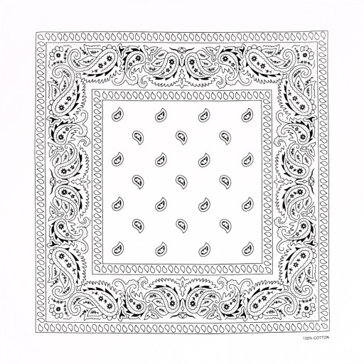 Bandana bandana bandana biela paisley šatka