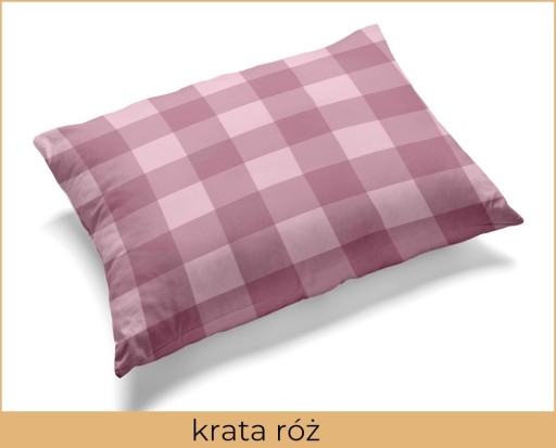 Obliečka na vankúš 70x80cm, 100% bavlna, vzor: ružové káro