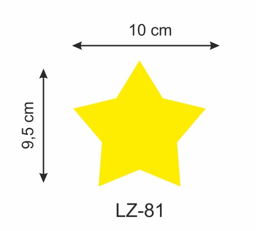 Akryl ZRKADLO hviezda 10x9,5 cm LZ-81