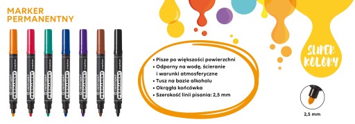 Permanentný popisovač Centropen čierny 10 kusov