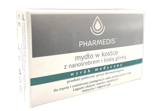 Tyčinkové mydlo Pharmedis s nanostriebrom a bielym ílom