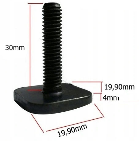 Čierna vložka T-profilu do kufra 30mm
