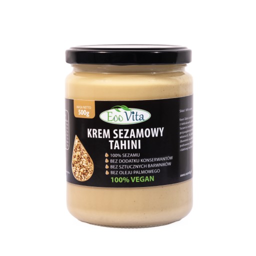 Prírodná sezamová pasta tahini EOOVita 500g