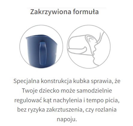 Ergonomický tréningový pohár FLOW Pigeon Blue