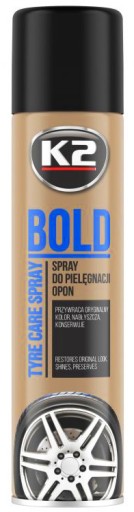 K2 BOLD BLACK SHINE STAROSTLIVOSŤ O PNEUMATIKY MOKRÉ 600ml