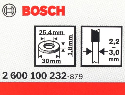 BOSCH Redukčný krúžok pre kotúče 30/25,4