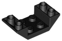 LEGO 2X4 OBRÁTENÁ ČIERNA 4871 PRE 2 KS