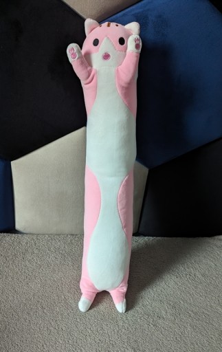 Mäkký plyšový plyšový valec na vankúš 50 cm XL