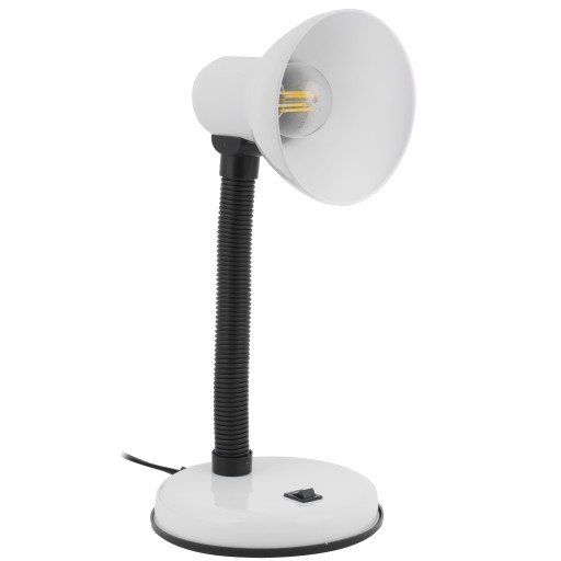 Biela nastaviteľná LED stolová lampa do školy
