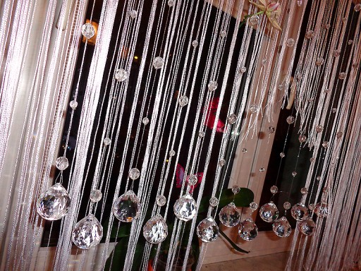 BALL BEADS cestovinový záves kryštáliky 100cm KN
