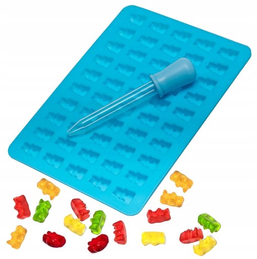 SILIKÓNOVÁ FORMA PRE MEDVEĎOV, MEDVEĎOV, ĽAD + PIPETKU