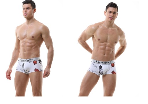 SEXY PÁNSKE JEMNÉ VZOROVANÉ BOXERKY XL