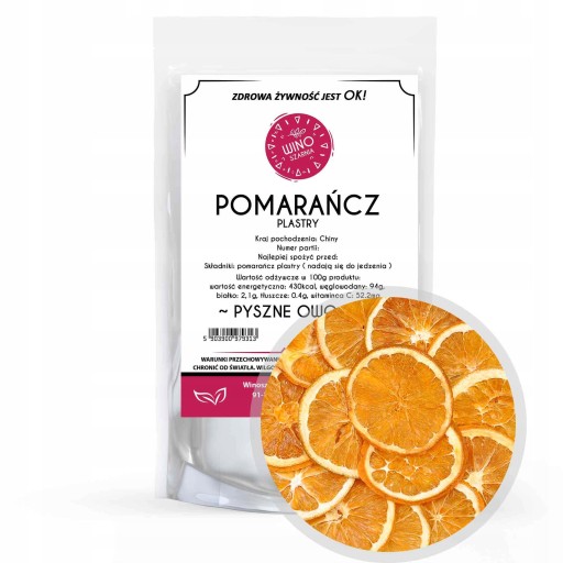 Sušené pomaranče na plátky - 100 g Jedlé