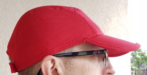 Vzdušná letná čiapka s baseballovou čiapkou, červená, zapínaná na suchý zips