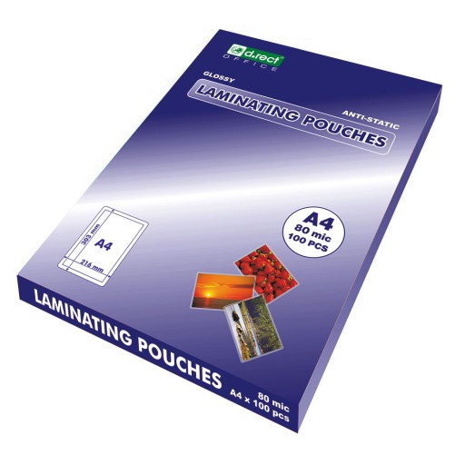 Laminovacia fólia A4 80mic 100ks lesklá laminácia pre laminátor D.Rect