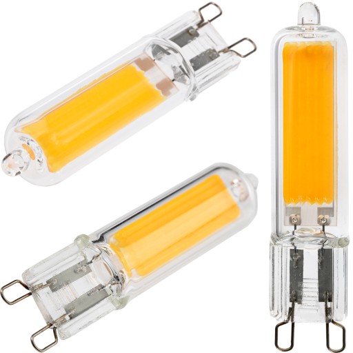 LED KAPSULOVÁ žiarovka MINI G9 5W = 50W 230V 3000K Teplá farba GLASS COB