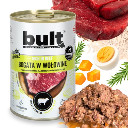 BULT PREMIUM MOKRÉ KRMIVO PRE PSA HOVÄDZIE 400G