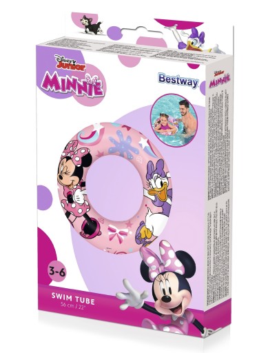 Nafukovací kruh Minnie Mouse pre dievčatá 56 cm + 3 roky